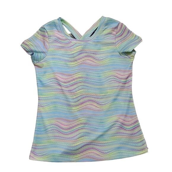 Members Mark Active Girls Size 10/12 Blue Green Purple Dri Fit Top - Picture 1 of 4
